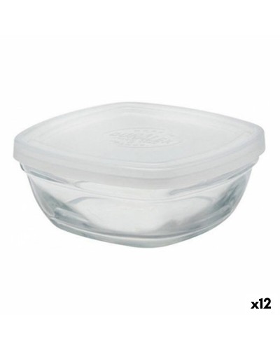 Suorakulmainen eväsrasia kannella Duralex FreshBox Läpinäkyvä 150 ml (12 osaa)