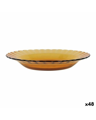 Diep bord Duralex Picardie Kristal Amber Ø 23 cm (48 Stuks)