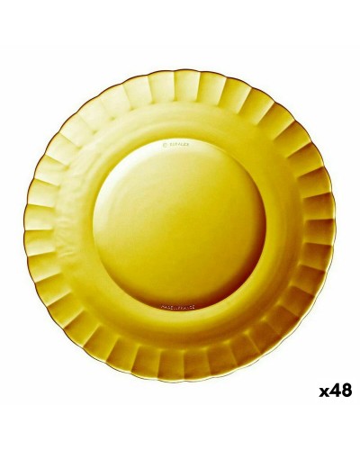 Flat Plate Duralex Picardie Crystal Amber Ø 23 cm (48 Units)