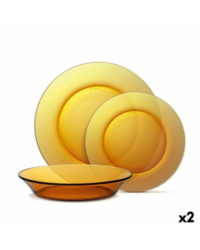 Serviesset Duralex Lys Amber 12 Onderdelen (2 Stuks)