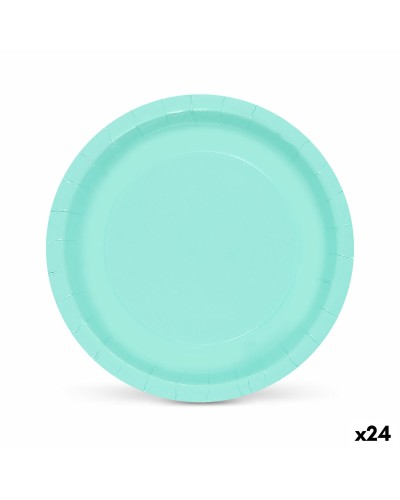 Bordenset Algon Aquamarijn 20 cm 10 Onderdelen (24 Stuks)