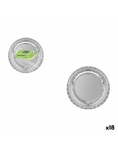 Service de vaisselle Algon Argenté 20 cm 10 Pièces (18 Unités)