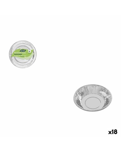 Geschirr-Set Algon Silberfarben 450 ml 6 Stücke (18 Stück)