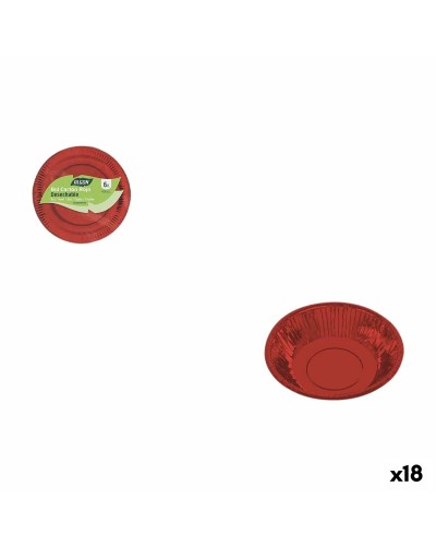 Service de vaisselle Algon Rouge 450 ml 6 Pièces (18 Unités)