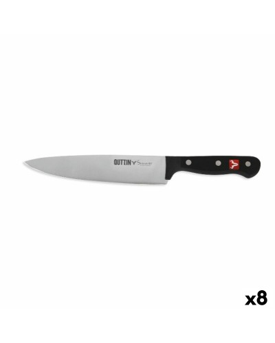 Küchenmesser Quttin SYBARITE Schwarz Silberfarben 20 cm (8 Stück)