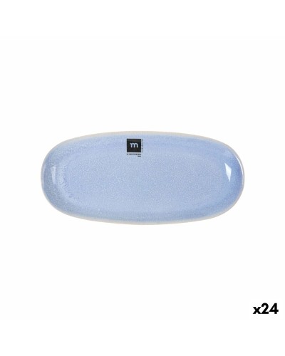 Fuente de Cocina La Mediterránea Macarella blue Ovalado 25 x 12 x 2,2 cm (24 Unidades)