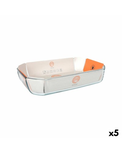 Teglia da Cucina MasterChef Rettangolare 3,2 L 33 x 22 x 6,5 cm 33 x 22 cm (5 Unità)