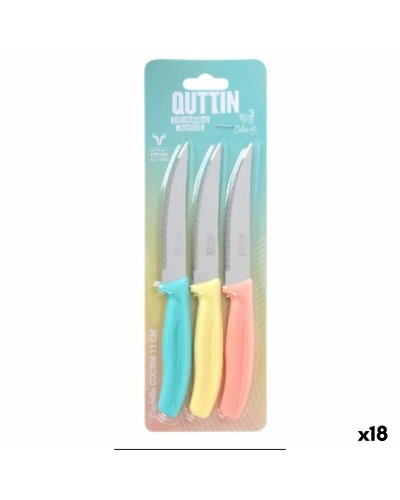 Cuchillo de Cocina Quttin Basic 11 cm 3 Piezas (18 Unidades)