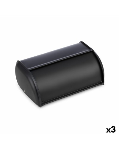 Panera Quttin Negro Metal 43,5 x 27,5 x 18,5 cm (3 Unidades)