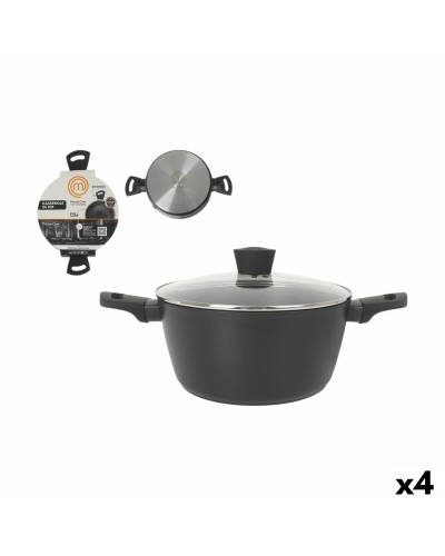 Casseruola con coperchio MasterChef 24 cm (4 Unità)