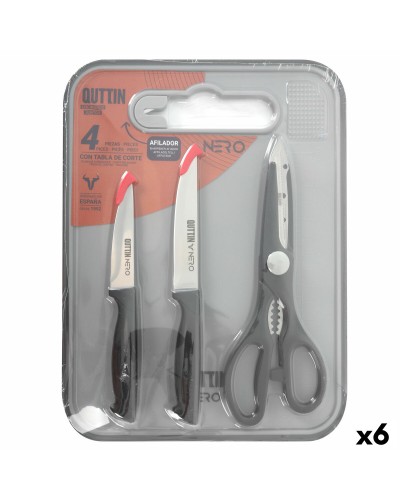 Messen Set Quttin Nero 4 Onderdelen (6 Stuks)