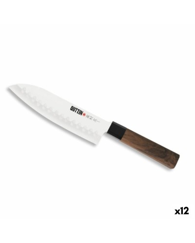 Coltello da Cucina Quttin SANTOKU Takamura Marrone Argentato 17 cm (12 Unità)