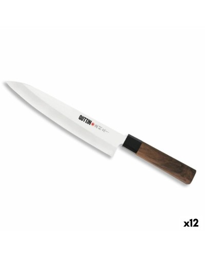 Keukenmes Quttin GYUTOU Takamura Bruin Zilverkleurig 20 cm (12 Stuks)