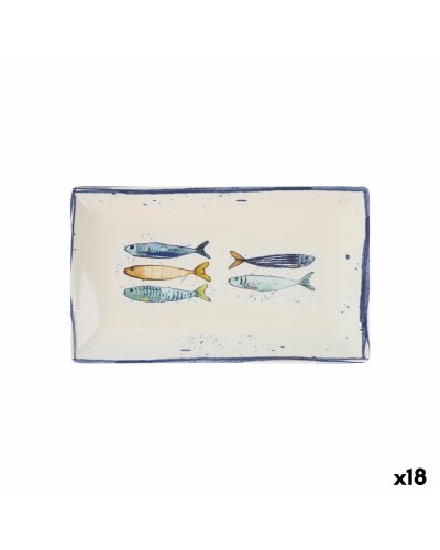 Serveerschaal La Mediterránea Peixe Rechthoekig Vissen 25,3 x 15 x 2 cm (18 Stuks)