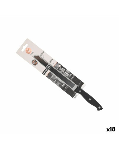 Brotmesser MasterChef 20 cm Schwarz Silberfarben (18 Stück)
