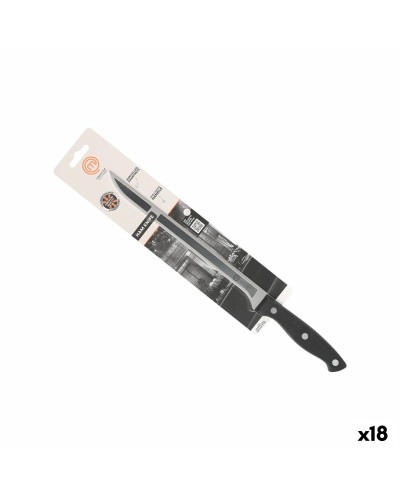 Schinkenmesser MasterChef 23 cm Schwarz Silberfarben (18 Stück)