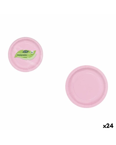 Service de vaisselle Algon Rose 20 cm 10 Pièces (24 Unités)