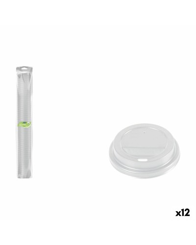 Set deksels voor glazen Algon 250 ml 100 Onderdelen (12 Stuks)