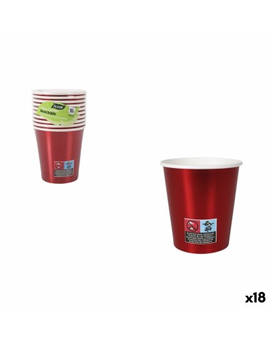 Glasset Algon Röd 200 ml 10 Delar (18 antal)