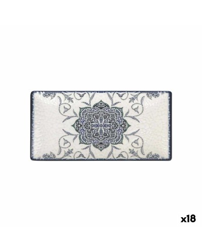 Serving Platter La Mediterránea Rosetta Rectangular 30 x 15 x 2 cm (18 Units)