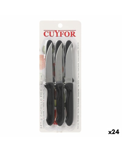 Knivset Cuyfor Filo Svart Silvrig 6 Delar (24 antal)