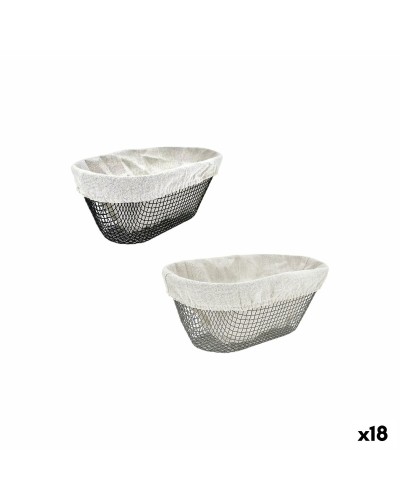 Cestino per il Pane Metallo Ovale 25 x 13 x 10 cm (18 Unità)