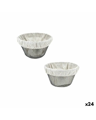 Cestino per il Pane Metallo 18 x 18 x 10 cm (24 Unità)