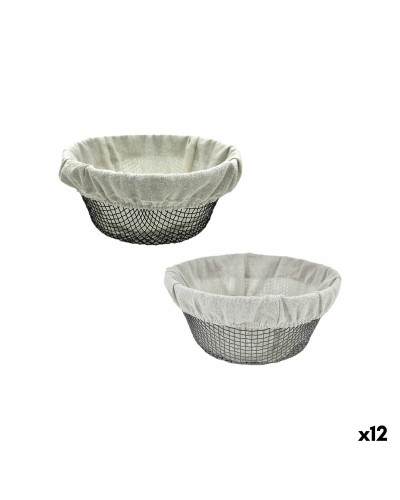 Corbeille à Pain Métal 23 x 23 x 10 cm (12 Unités)