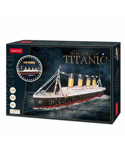 Puzzle di Legno per Bambini CubicFun Titanic 3D 266 Pezzi