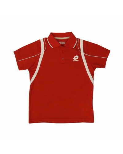 Polo Niño Lotto Attack PL Rojo - Algodón Deportivo Manga Corta
