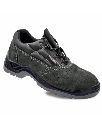 Zapatos de Seguridad S1P SRC Negros Piel Serraje Gris - Trabajo & Protección
