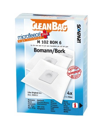Bolsa de Recambio para Aspiradora Scanpart M 102 BOM 6 BOMANN BORK 4UD