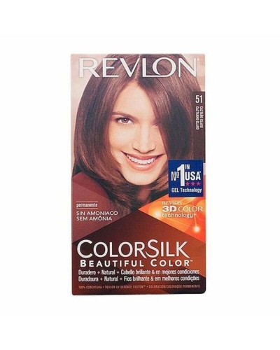 Haarkleur Zonder Ammoniak Colorsilk Revlon CLK00008 (1 Stuks)