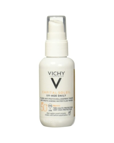 Solskydd med färg Vichy Capital Soleil Mot rynkor SPF 50+ (40 ml)