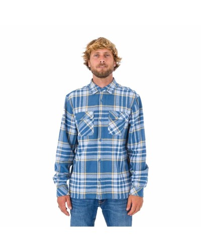 Hurley Santa Cruz Herrenhemd Hellblau: Langärmlig, Freizeit
