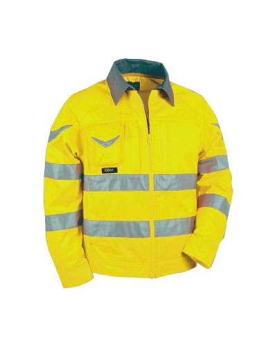 Cofra Warning Warnschutzjacke Gelb Arbeitsjacke - Winddicht
