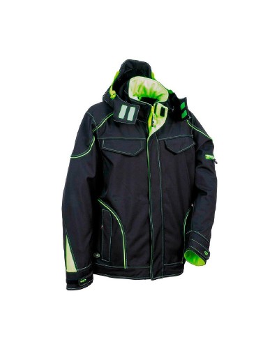 Cofra Tecka: Chaqueta de Trabajo Negra Impermeable Cortavientos - Confort Óptimo
