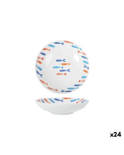 Diep bord La Mediterránea Vissen 21 x 5,3 cm (24 Stuks)