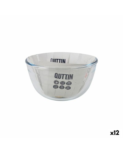 Bowl La Mediterránea Quttin Glass 1,1 L 17 x 17 x 10 cm (12 Units)
