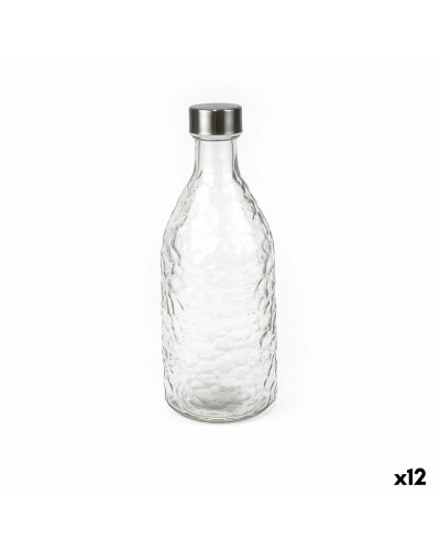 Glass Bottle La Mediterránea Metal Glass 1 L (12 Units)
