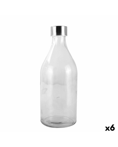 Glass Bottle La Mediterránea Metal Glass 1 L (6 Units)