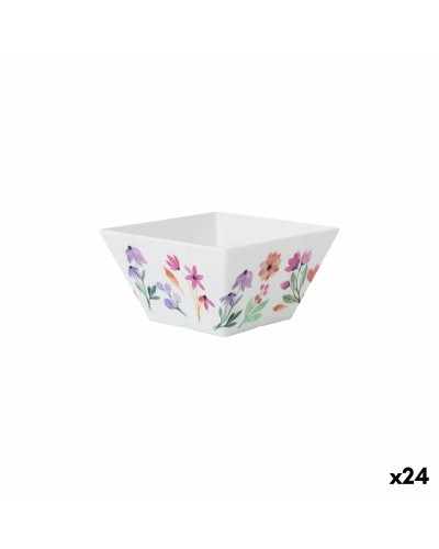 Bol para Aperitivos La Mediterránea Flores 13 x 13 x 7 cm (24 Unidades)