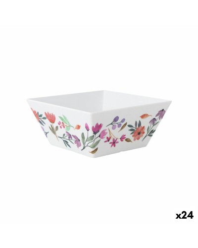 Snack Bowl La Mediterránea Flowers 18 x 18 x 8 cm (24 Units)