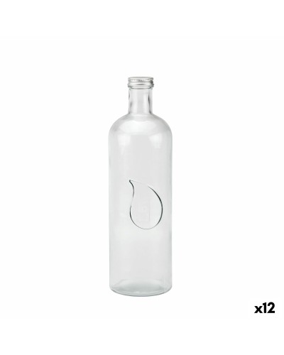 Glazen fles La Mediterránea Metaal Glas 1,6 L (12 Stuks)