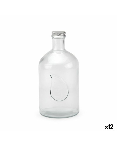 Glass Bottle La Mediterránea Metal Glass 1,4 L (12 Units)