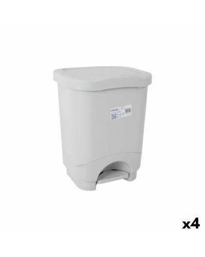 Mülleimer mit Pedal Tontarelli Idea Grau 18 L (4 Stück)