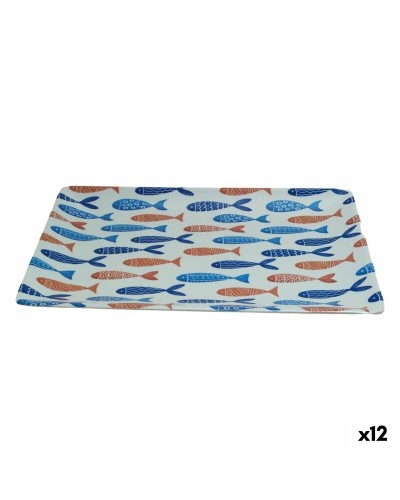 Tablett für Snacks La Mediterránea Fische 30 x 20 x 2,5 cm (12 Stück)
