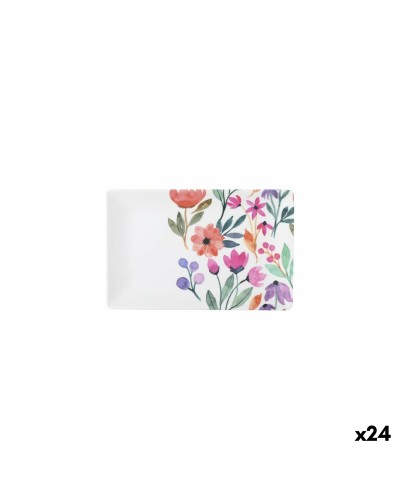 Bandeja de Aperitivos La Mediterránea Flores 20 x 13 x 2 cm (24 Unidades)