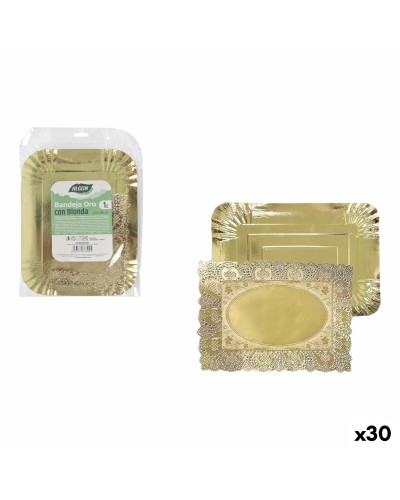 Tablett für Snacks Algon rechteckig 22 x 28 cm (30 Stück)