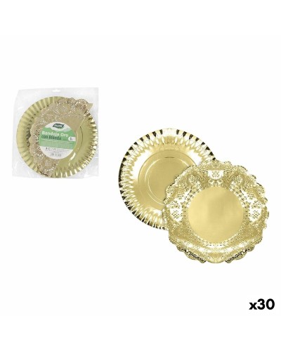 Tablett für Snacks Algon rund 30 cm (30 Stück)